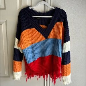 Color block sweater